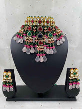 Designer Handmade Multi Color Kundan And Beads Choker Necklace Set For Ladies