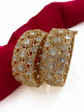 Elegant Premium Quality Broad Uncut Polki Bangles Set | Kundan Kada Bangles For Women