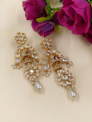 Designer Light Weight Kundan Jhumka Earrings For Women Earrings