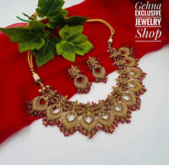 Designer Lord Krishna Necklace Set For Ladies By Gehna Shop