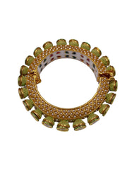Designer Meenakari Pearls And Kundan Pacheli Bangles For Weddings Bangles