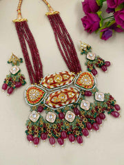 Designer Modern Look Meenakari Bridal Jewellery Necklace Sets