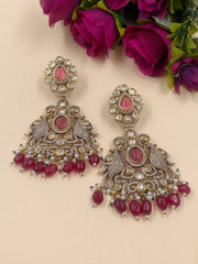 Designer Peacock Victorian Polki Earrings For Weddings By Gehna Shop Earrings