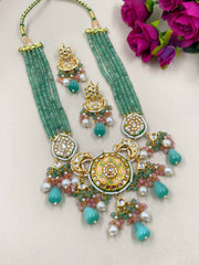 Designer Statement Look Meenakari Jewellery Necklace Set By Gehna Shop