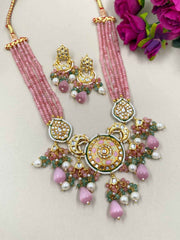 Designer Statement Look Meenakari Jewellery Necklace Set By Gehna Shop