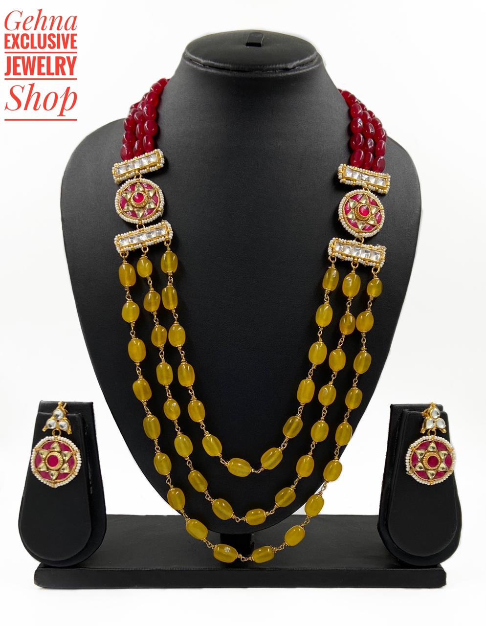 Buy Semi Precious Yellow Necklace Online – Gehna Shop