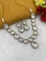Designer Victorian Polki Kundan Necklace For Weddings By Gehna Shop