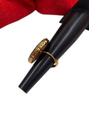 Ethnic Adjustable Kundan Polki Finger Ring For Weddings And Parties