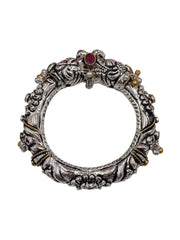 Ethnic Silver Plated Elephant Head Silver Kada Bangle For Women Bracelets