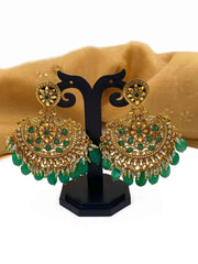 Gold Plated Antique Chandbali Earrings For Women