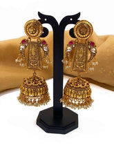 Artificial Gold Plated Long Antique Golden Jhumki Earrings