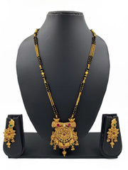 Exclusive Matt Finish Golden Mangalsutra Necklace Set For Women By Gehna Shop Mangalsutras