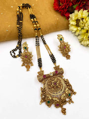 Exclusive Matt Finish Golden Mangalsutra Necklace Set For Women By Gehna Shop