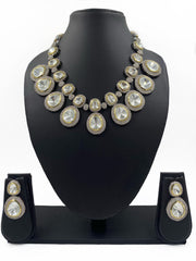 Exclusive Silver Plated Uncut Kundan Polki Necklace Set For Weddings By Gehna Shop Bridal Necklace Sets