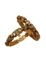 Gold Plated Antique Bangle Set For Women By Gehna Shop Antique Golden Bangles