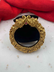 Gold Plated Antique Golden Elephant Head Kada Bangle For Ladies