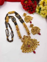 Gold Plated Designer Long Golden Mangalsutra For Women By Gehna Shop