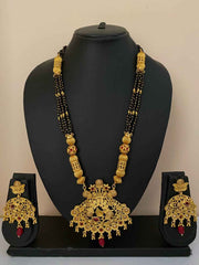 Gold Plated Designer Long Golden Mangalsutra For Women By Gehna Shop