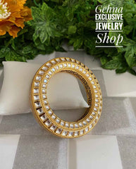 Gold Plated Jadau Meenakari Bangles Traditionally Handcrafted For Females By Gehna Shop