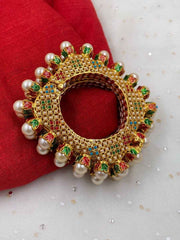 Gold Plated Meenakari Multi Color Square Shape Bangles By Gehna Shop