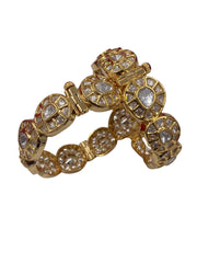 Gold Plated Openable Uncut Polki Kundan Bangles For Weddings By Gehna Shop Bangles