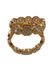 Gold Plated Openable Uncut Polki Kundan Bangles For Weddings By Gehna Shop Bangles