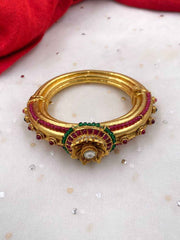 Royal Look Gold Plated Antique Kada Bracelet For Women