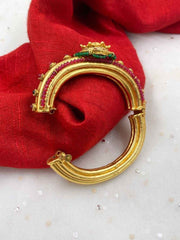 Royal Look Gold Plated Antique Kada Bracelet For Women