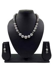 Handcrafted Grey Shell Pearl Fashion Beads Necklace For Women By Gehna Shop