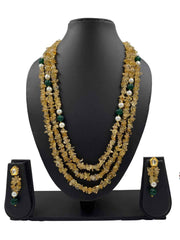 Long Layered Semi Precious Gemstone Citrine Yellow Beaded Necklace - Beaded Jewelry For Women