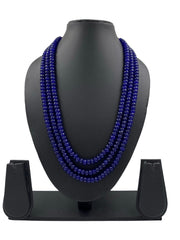 Handcrafted Triple Layered Semi Precious Blue Jade Beads Necklace By Gehna Shop Beads Jewellery