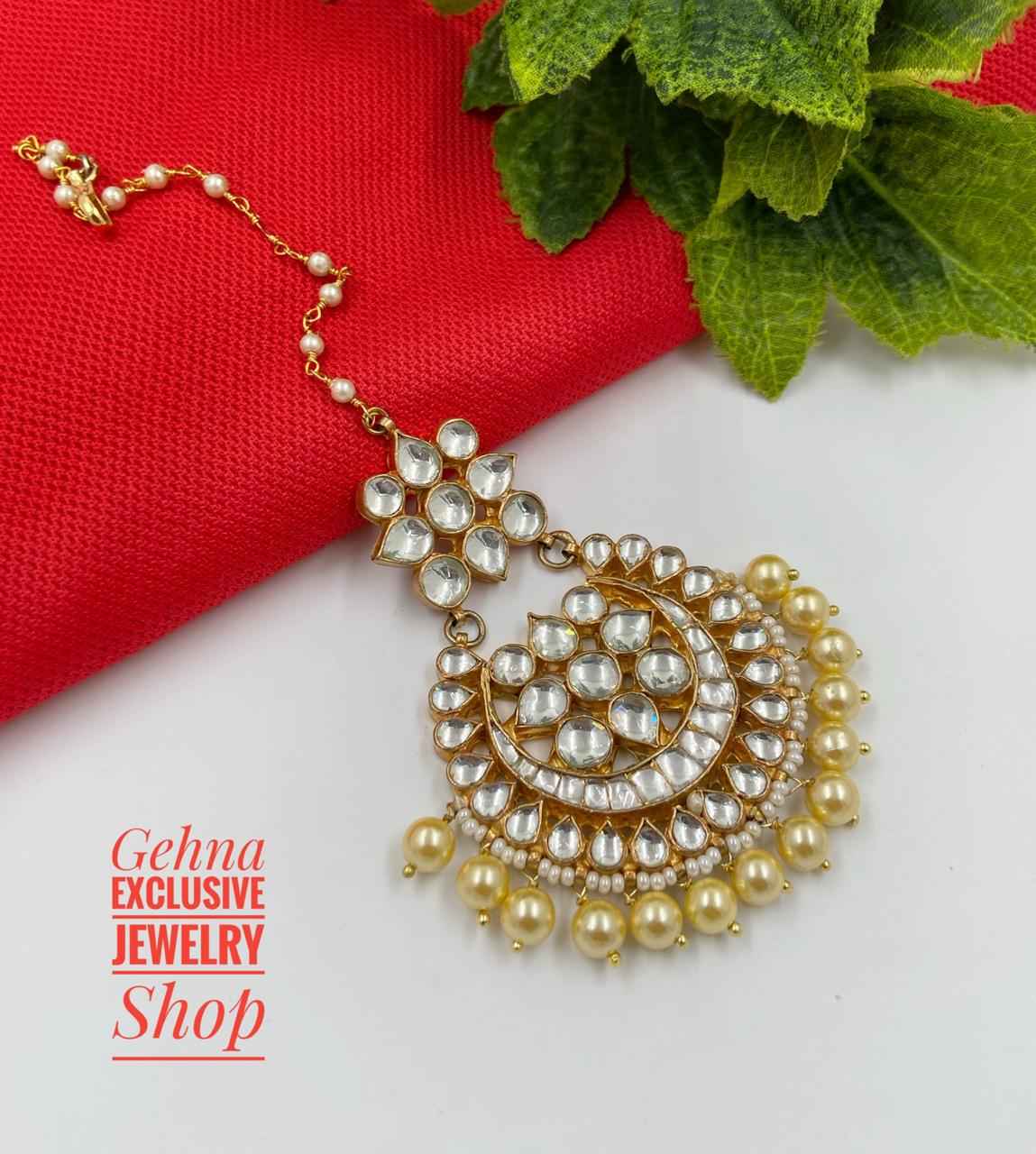 Handmade Jadtar Maang Tikka