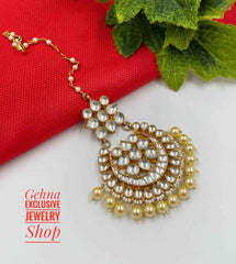 Handmade Jadtar Maang Tikka