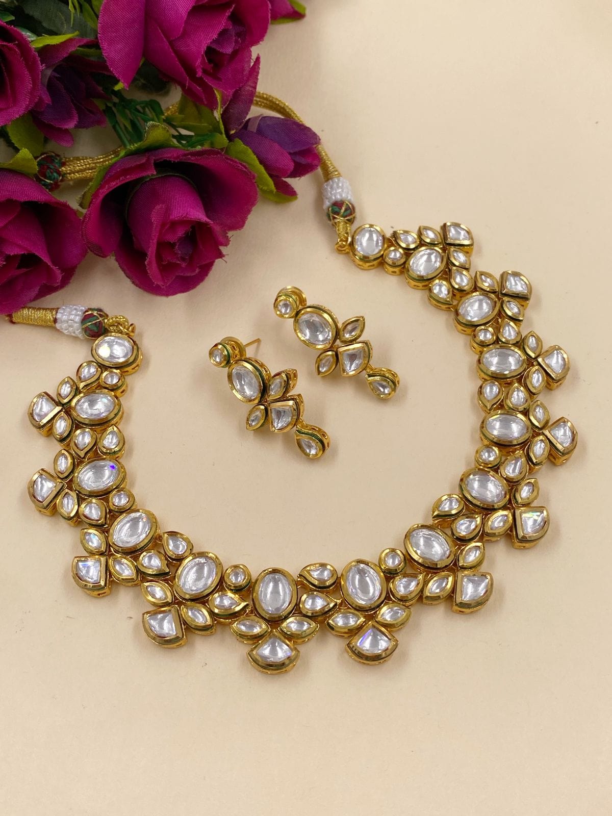 Artificial kundan pendant on sale set