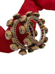 Jadau Moti Gokhru Pacheli Bangle Set For Women By Gehna Shop