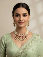 Kundan & Pearl Choker Necklace Set – Wedding Jewelry