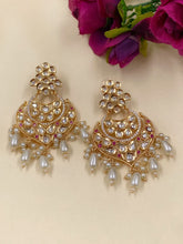 Light Weight AD And Polki Kundan Chandbali Earrings For Ladies Kundan Earrings