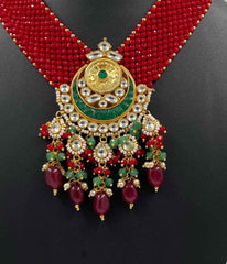 Majestic Red Crystal Chatai Choker For Ladies By Gehna Shop