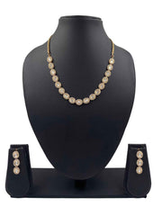 Mihika Simple Single Line Polki Necklace For Parties