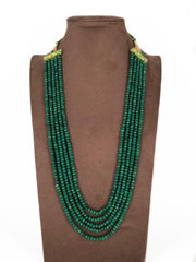 Multilayered Semi Precious Green Jade Beads Necklace By Gehna Shop Beads Jewellery