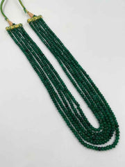 Multilayered Semi Precious Green Jade Beads Necklace By Gehna Shop