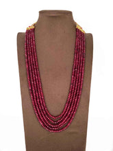 Multilayered Semi Precious Red Jade Beads Necklace By Gehna Shop