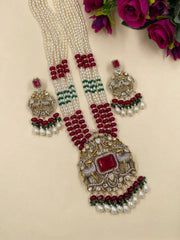 Naaysa Designer Long Antique Victorian Jewellery Pendant Necklace Set By Gehna Shop Victorian Necklace Sets