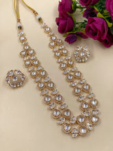 Navya Heavy Quality Long Uncut Polki Kundan Layered Necklace Set By Gehna Shop Kundan Necklace Sets