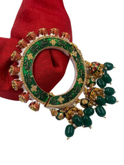 Rajasthani Green Meenakari Pacheli Kada Bangle For Women Bangles