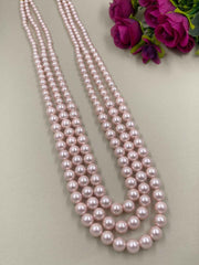 Real Rose Gold Color Layered Shell Pearl Beads Necklace For Men And Women By Gehna Shop