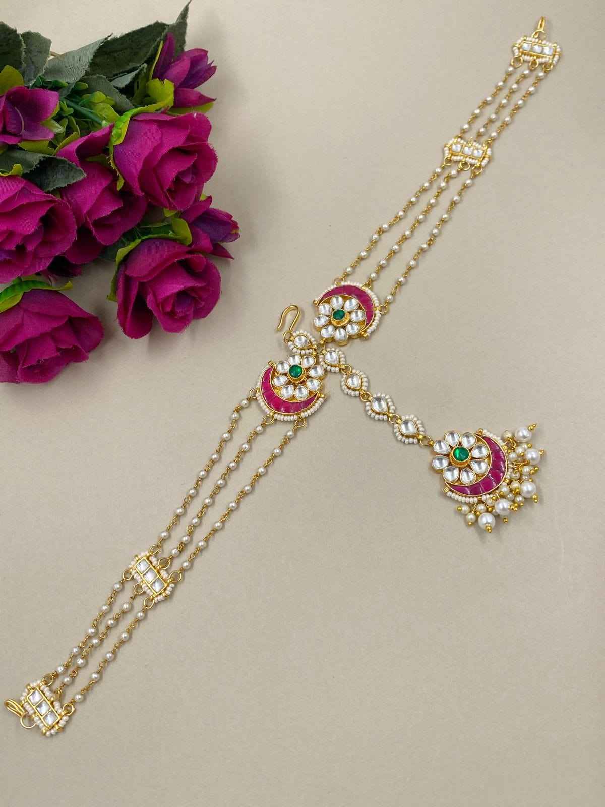 Royal Look Jadau Kundan Sheesh Patti For Women By Gehna Shop