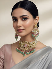 Stunning AD Kundan Statement Choker Set For Women - Choker Jewellery