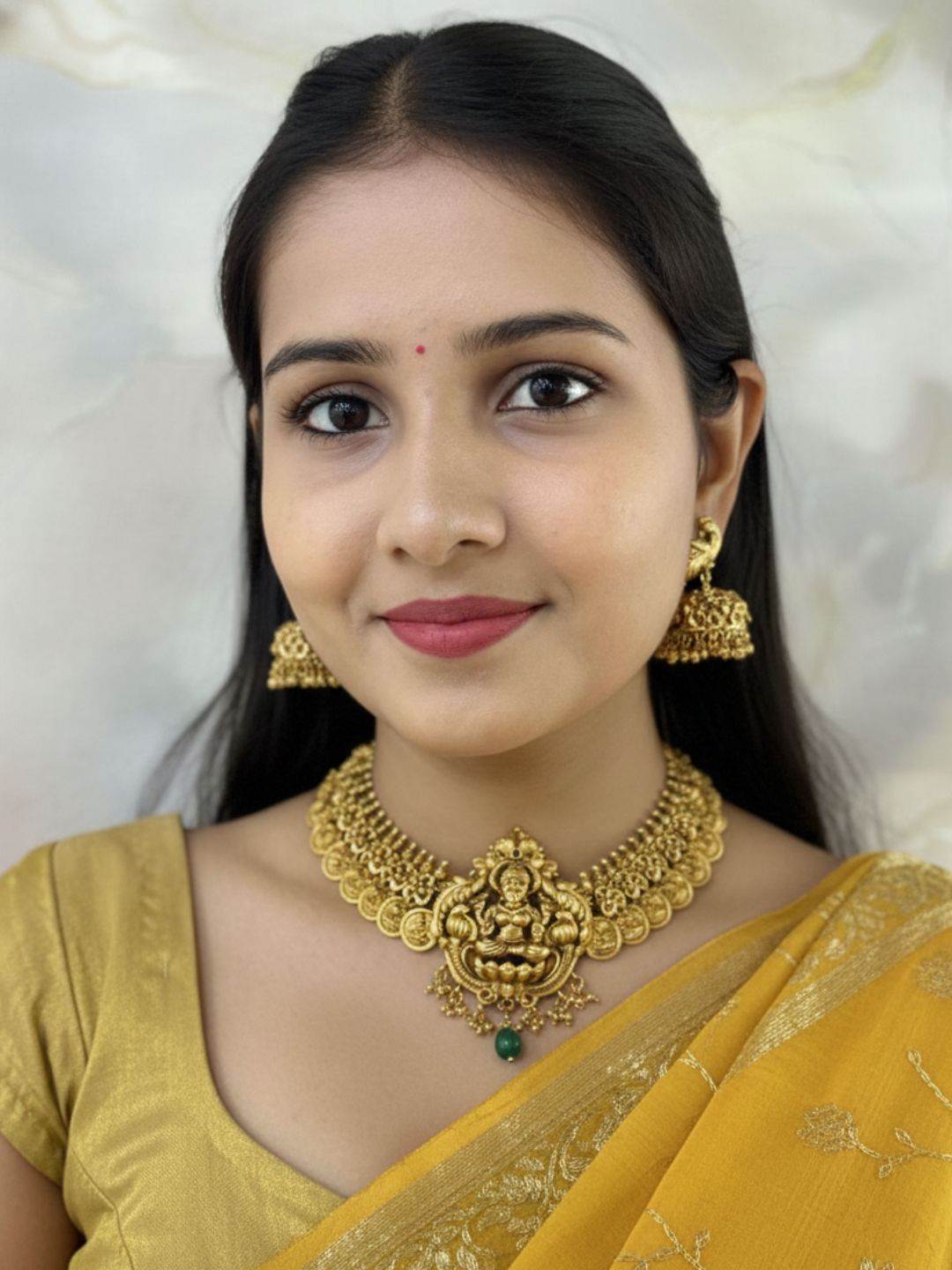 Traditional Gold Plated Goddess Lakshmi Coin Necklace Set For Ladies By Gehna Shop