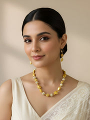 Fancy Beaded Pearls Necklace Set - Party And Festive Beaded Pearl Jewellery